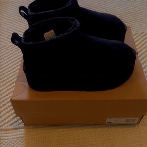 UGG Black Classic Ultra Mini Platform Boots